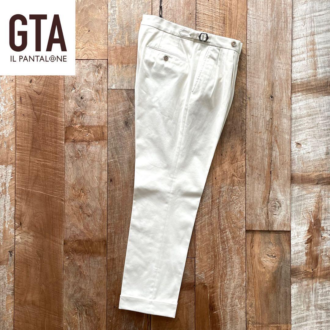 【美品】GTA HERRICK テーパード コットン スラックス パンツ 50