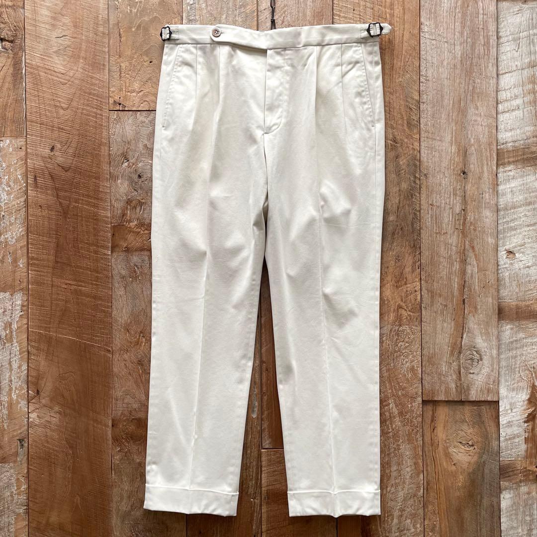 【美品】GTA HERRICK テーパード コットン スラックス パンツ 50