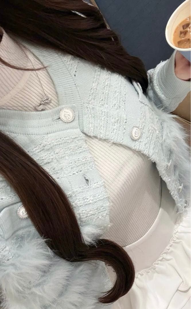 トップス Lumignon Lumi tweed-like fur knit