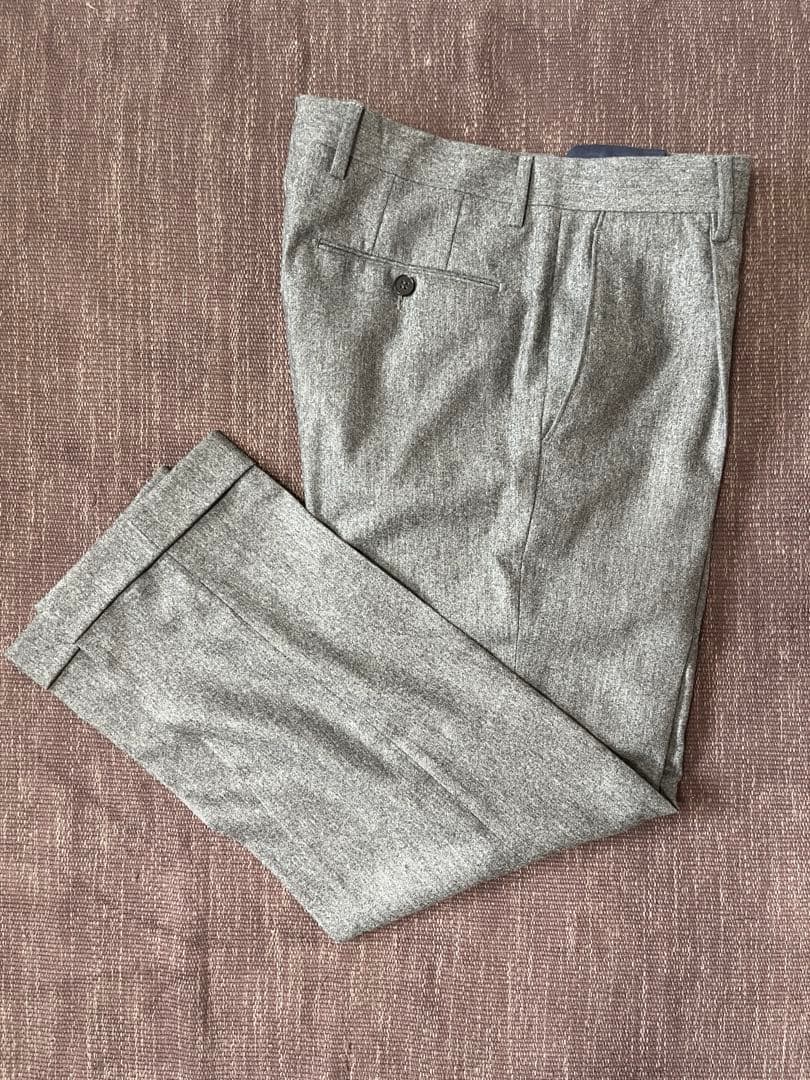 【BEAMS F】GERMANO ジェルマーノ 1プリーツ フランネルウール44