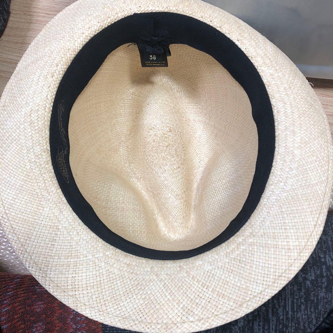 リクエスト値下美品伊製Borsalino paglia天然草ハットベージュ58