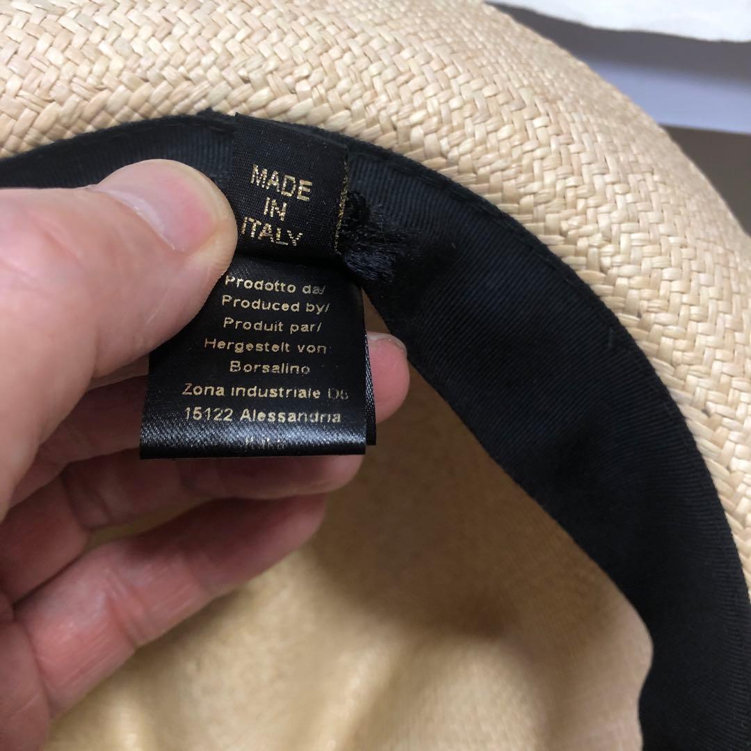 リクエスト値下美品伊製Borsalino paglia天然草ハットベージュ58