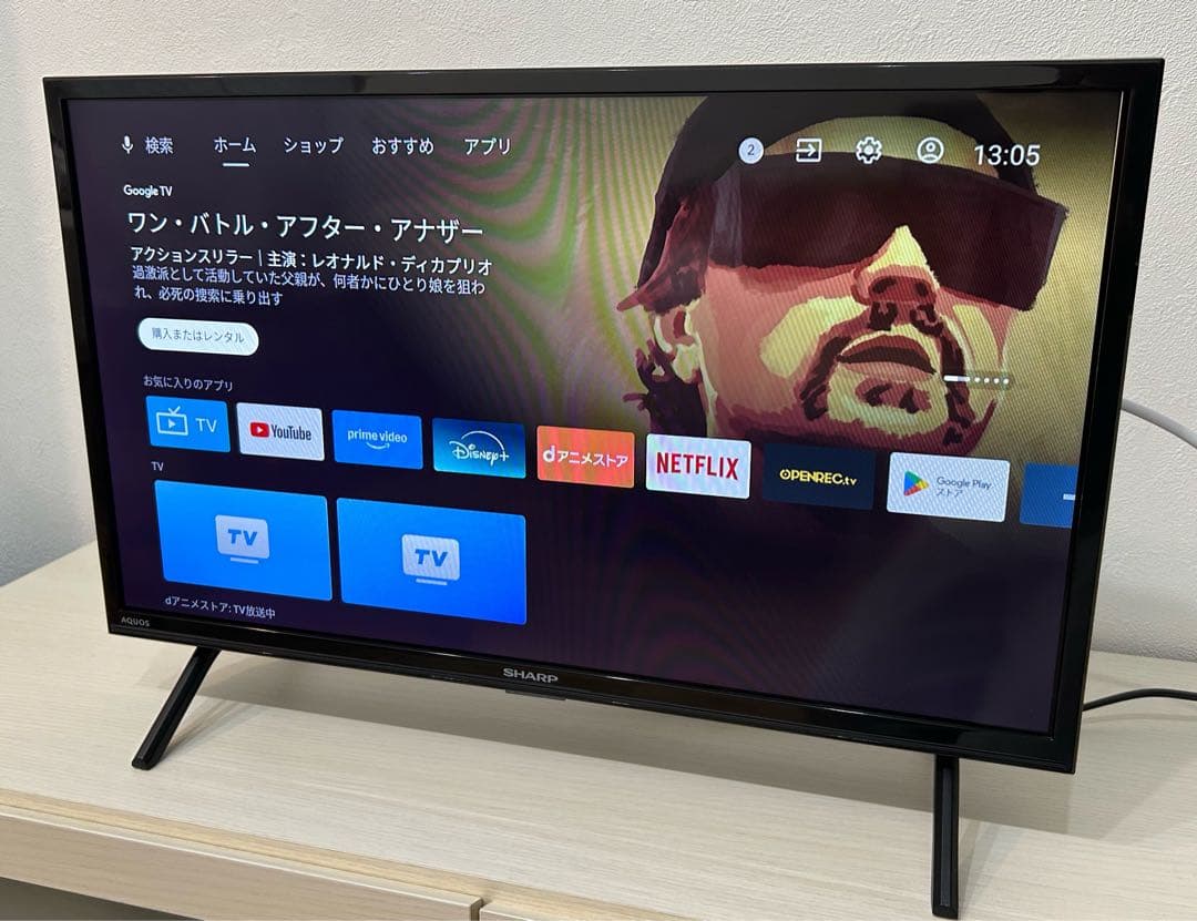 2023年製！ シャープ 24V型 液晶テレビ 2T-C24EF1 動画アプリ○