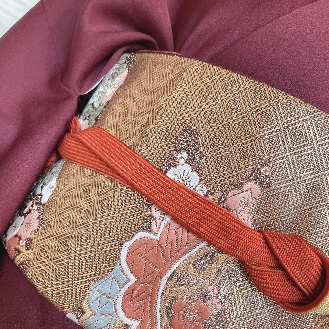 訪問着　フルセット　鳳凰　房亀　荒波　花丸紋　金彩加工　鮮やか　躍動的　Q3