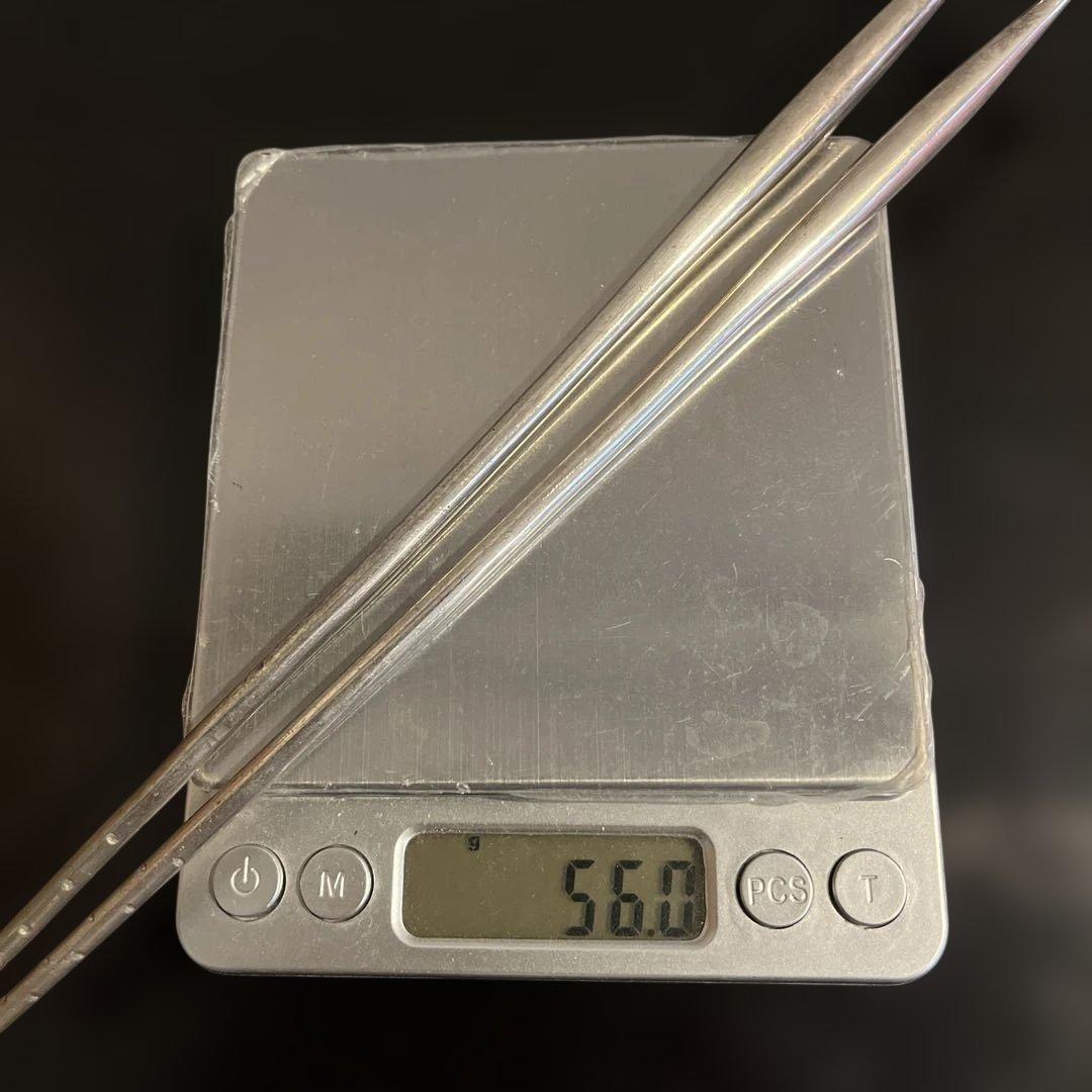 s*n様 銀製　火箸　花頭　共箱　総重量56g