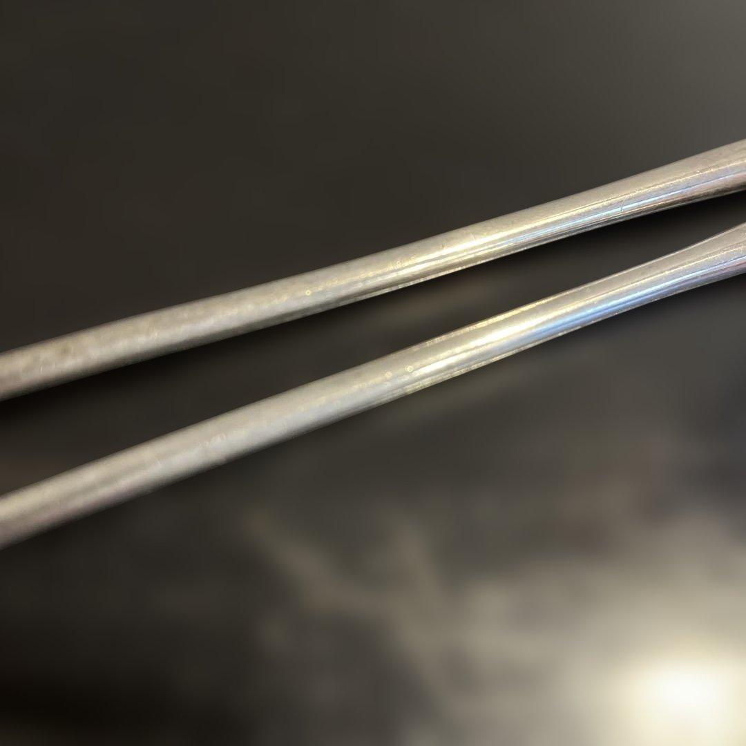 s*n様 銀製　火箸　花頭　共箱　総重量56g