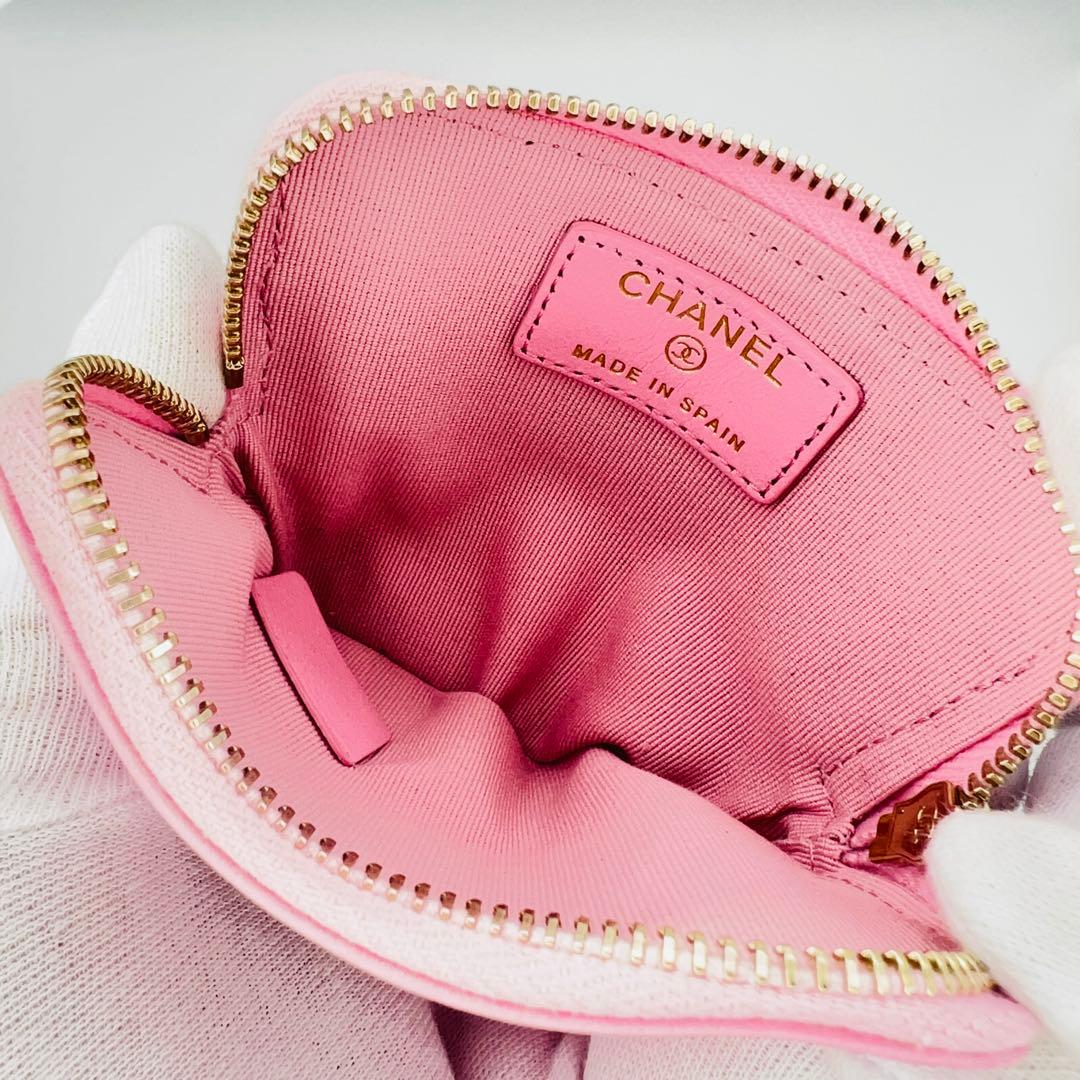 未使用級✨シャネル　マトラッセ　ラムスキン　ココ　ピンク　・カードケース