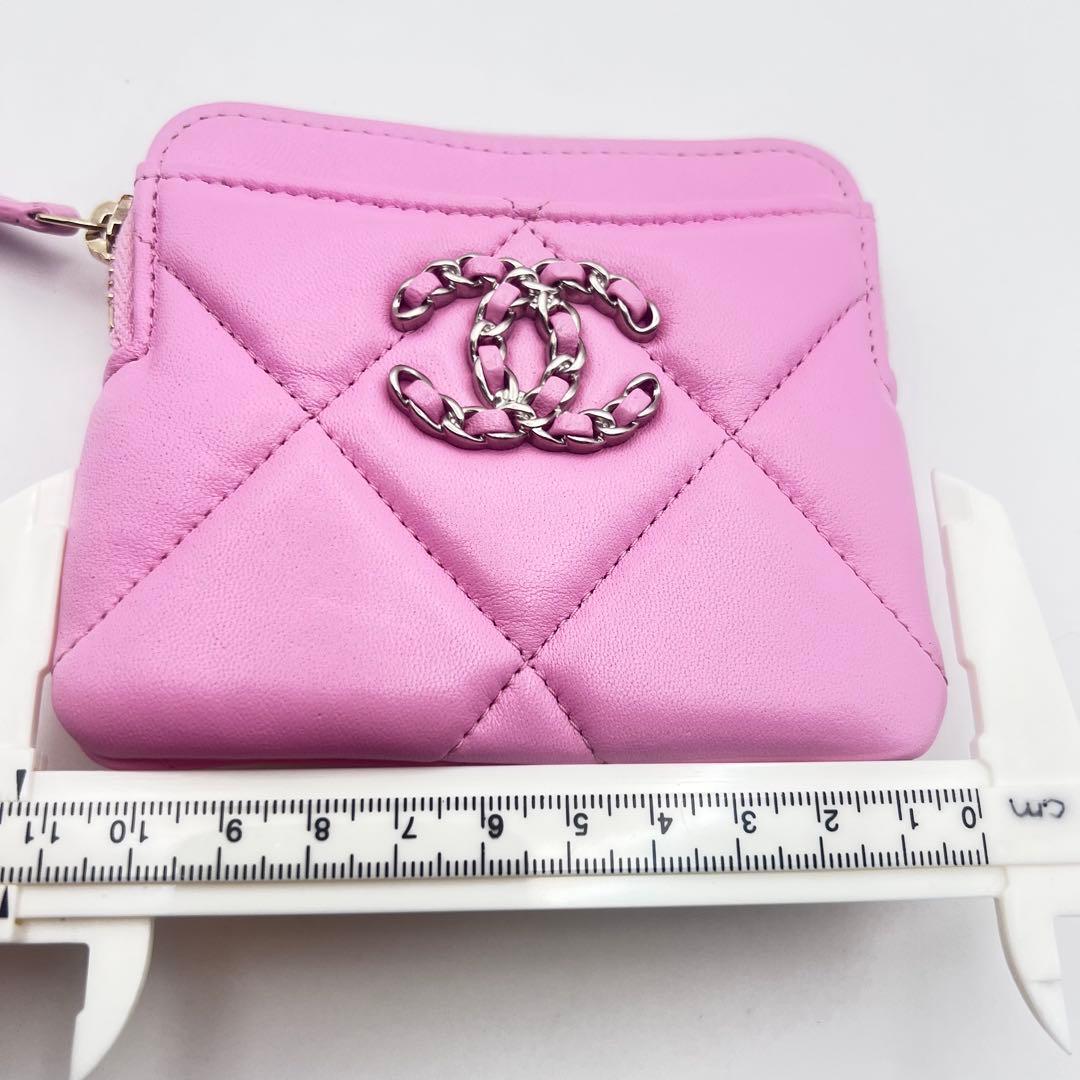 未使用級✨シャネル　マトラッセ　ラムスキン　ココ　ピンク　・カードケース