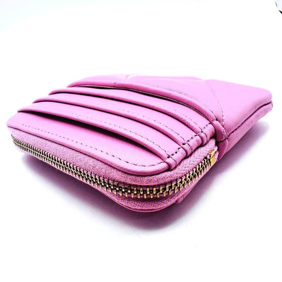 未使用級✨シャネル　マトラッセ　ラムスキン　ココ　ピンク　・カードケース