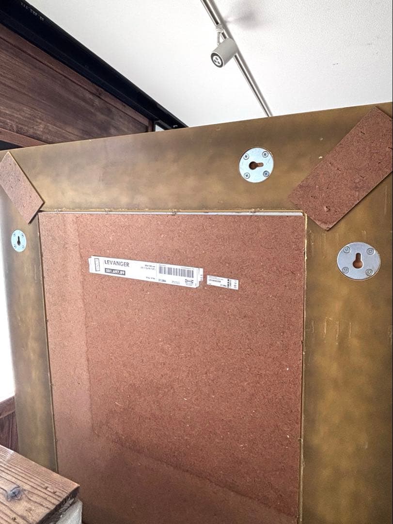 【引取り限定】IKEA 特大全身鏡 アンティークゴールド