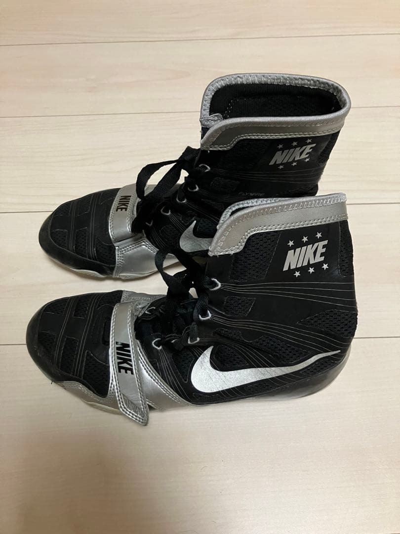 NIKE ハイパーKO ボクシングシューズ ブラック/シルバー 25.5㎝