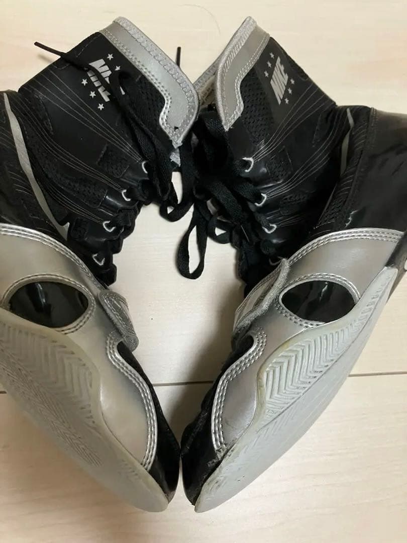 NIKE ハイパーKO ボクシングシューズ ブラック/シルバー 25.5㎝