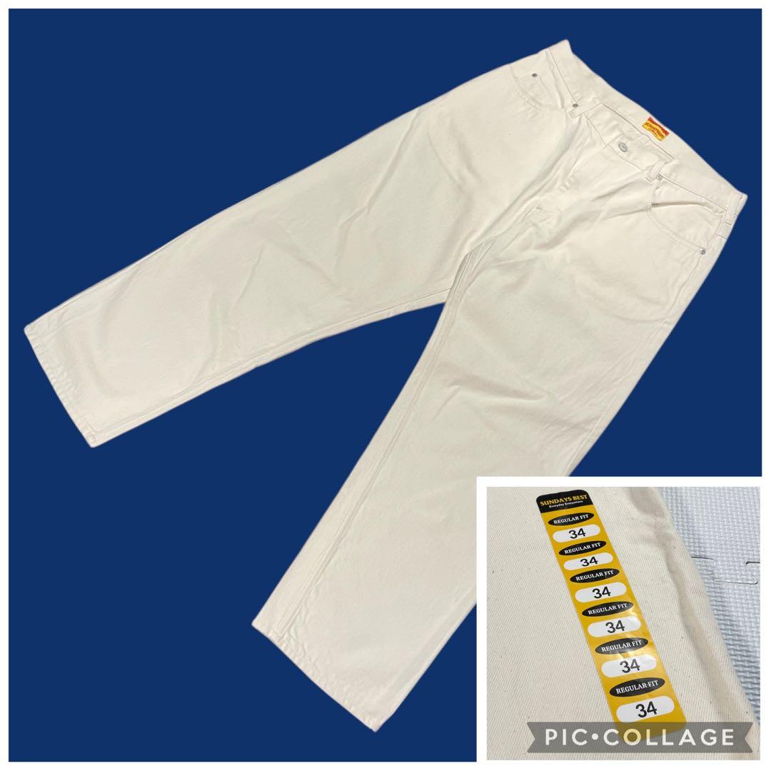 新品 Sundays Best One Wash ワイドデニムパンツ アイボリー