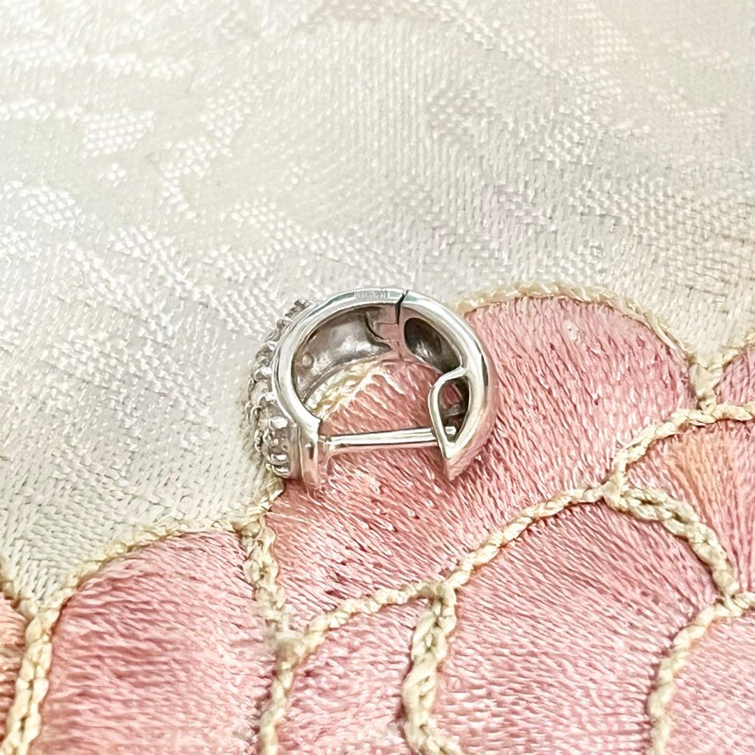 k18WG ダイヤ 0.25 フープピアス 片耳