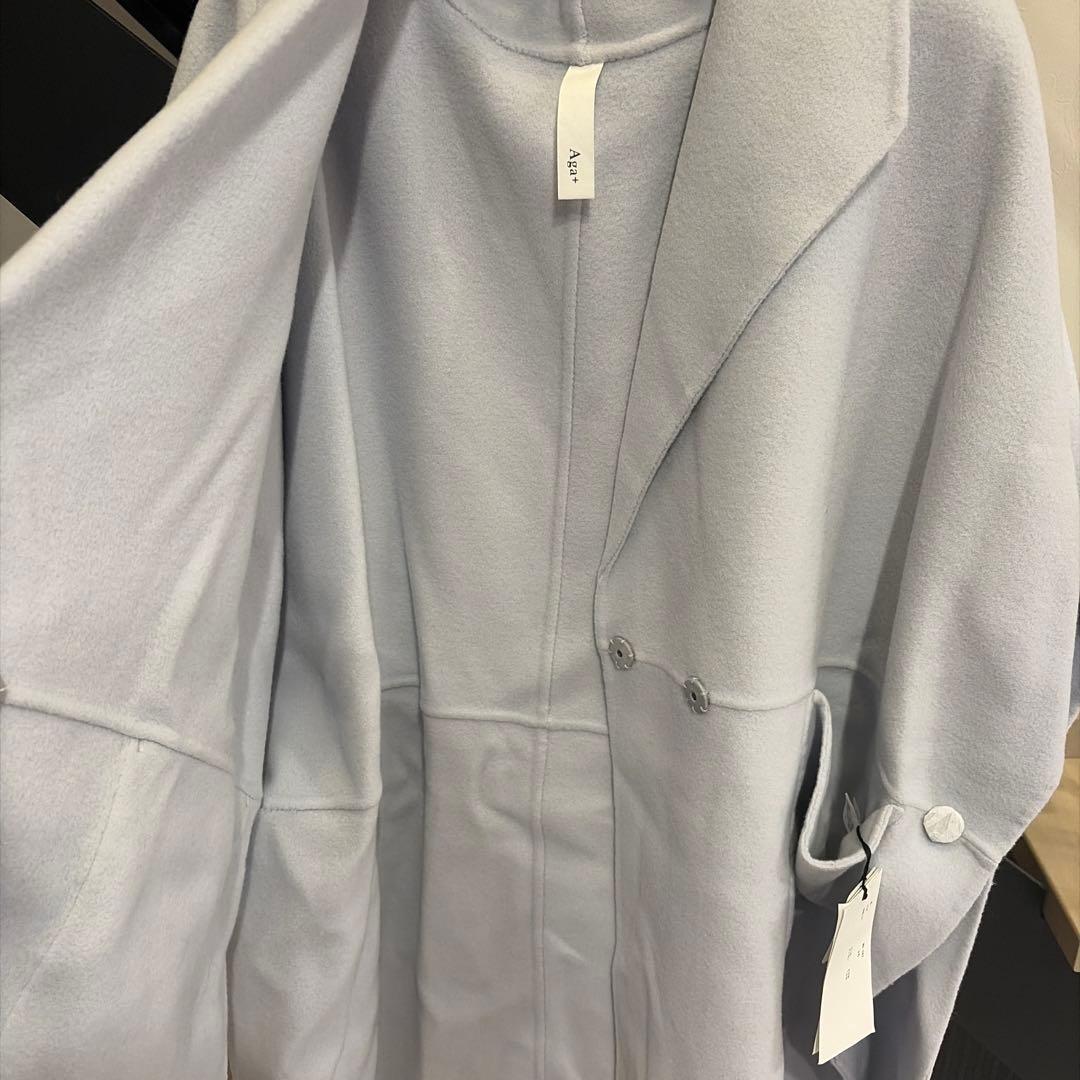 ヤマダヤ福袋　新品未使用　Aga コート　ポンチョ　ライトブルー