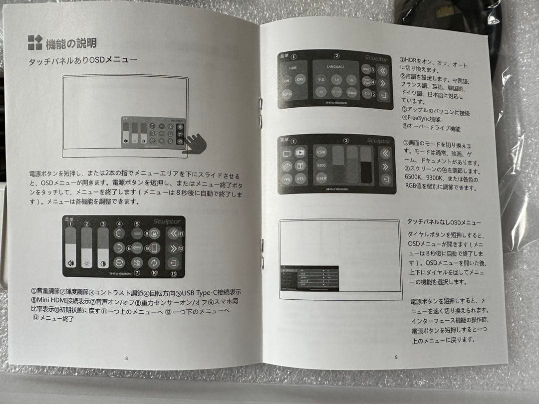 Sculptor MU140LA 4Kモバイルディスプレイ本体