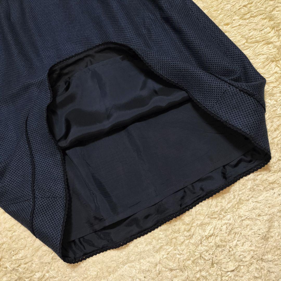 【大きいサイズ】Lelian レリアン フォーマルスーツ シルク混 13号