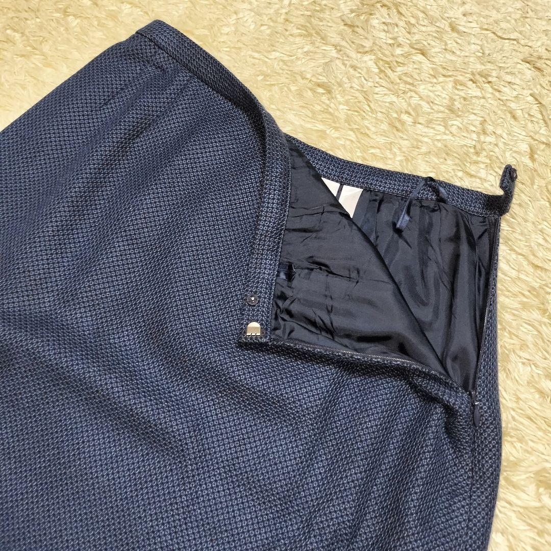 【大きいサイズ】Lelian レリアン フォーマルスーツ シルク混 13号