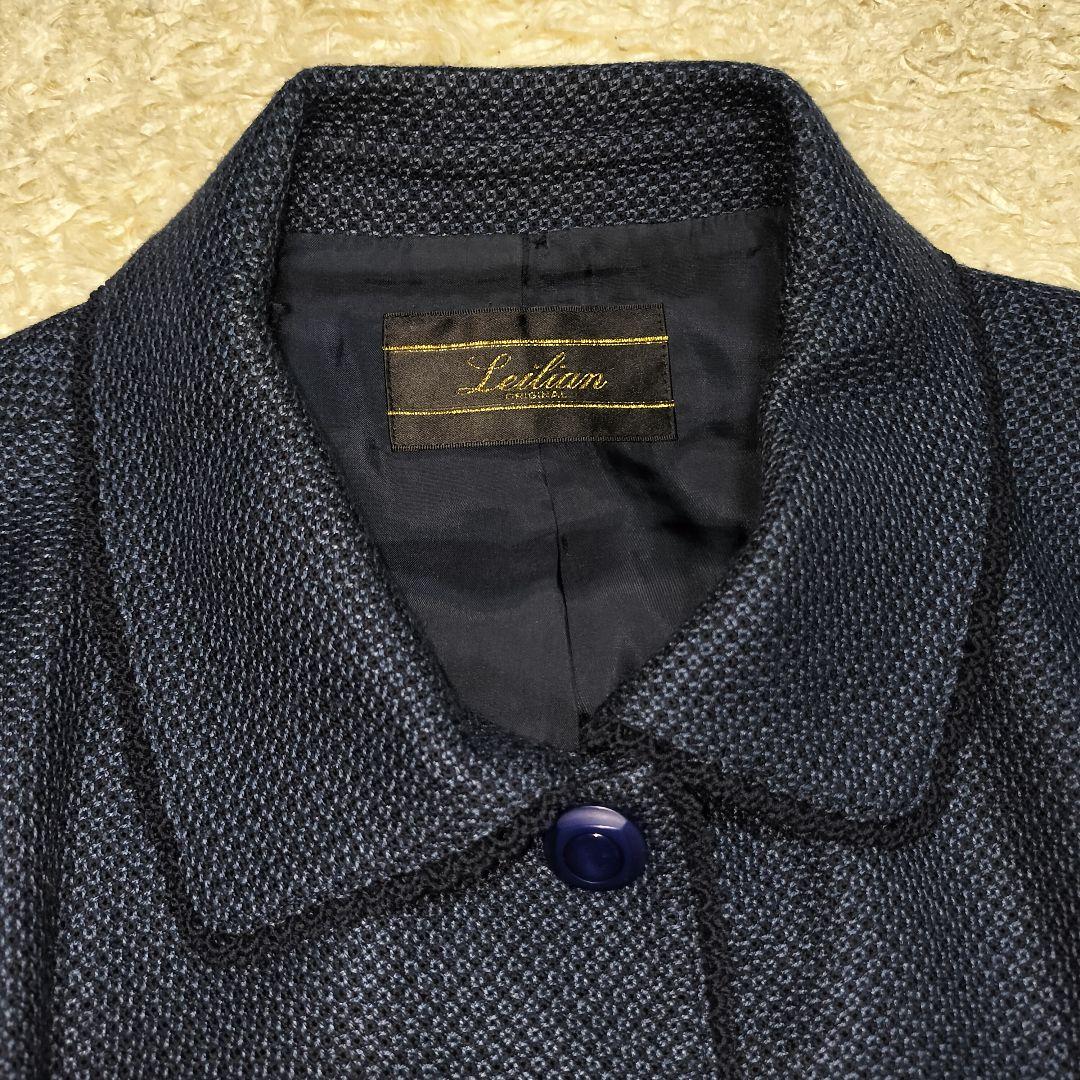 【大きいサイズ】Lelian レリアン フォーマルスーツ シルク混 13号