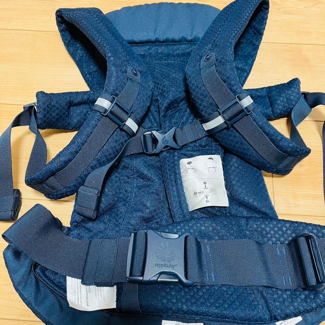 【美品✨】エルゴ　オムニブリーズergobaby ミッドナイトブルー 抱っこ紐