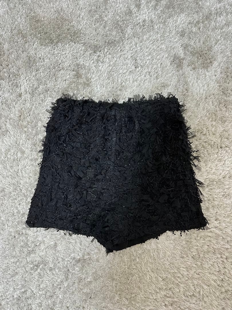 チュールフリンジショートパンツ