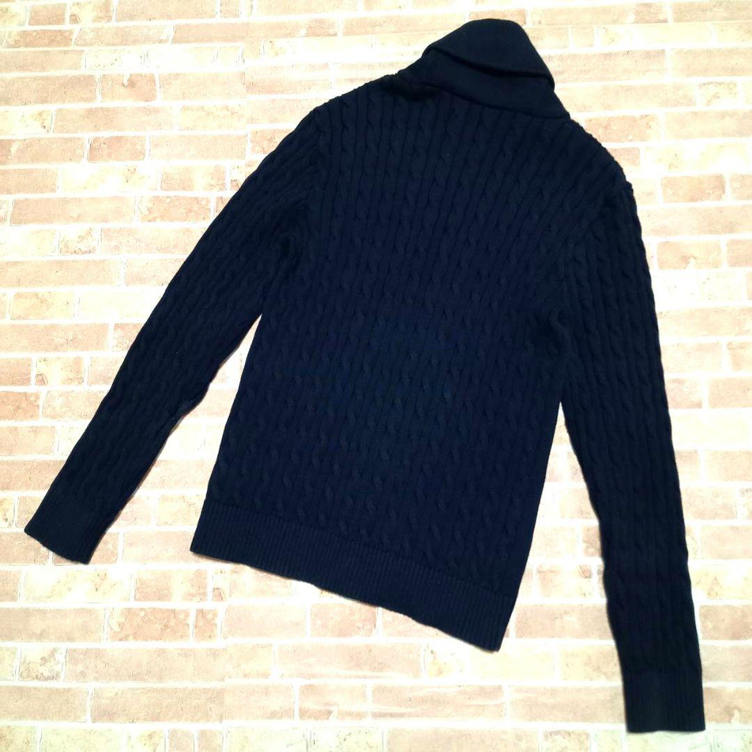 【未使用】ラルフローレン　ネイビー カーディガン　くるみボタン　XL