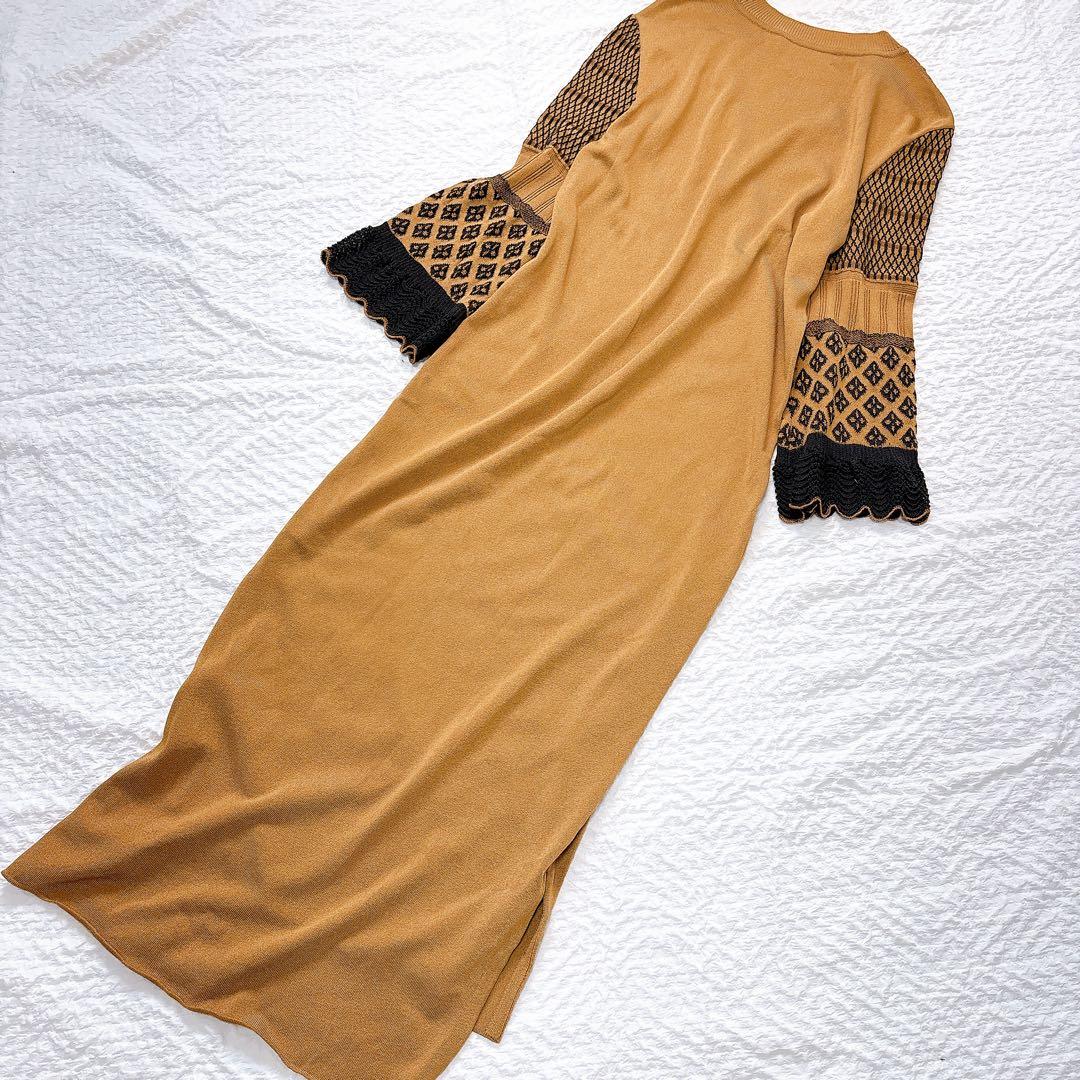 マメクロゴウチ/19ss Iラインニットドレス　ワンピース　人気デザイン