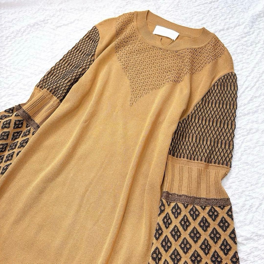 マメクロゴウチ/19ss Iラインニットドレス　ワンピース　人気デザイン