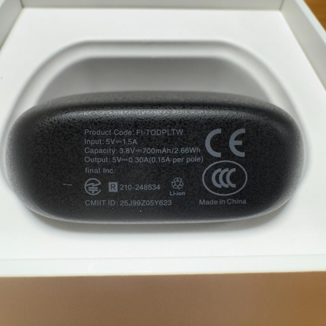 【美品】Final TONALITE 完全ワイヤレスイヤホン