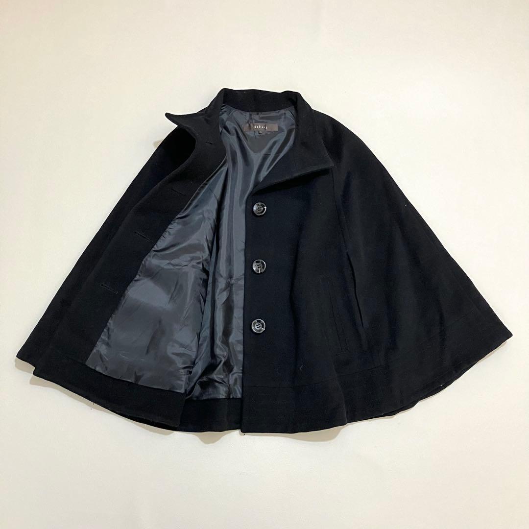 【Mサイズ】Reflect リフレクト ウール アンゴラ ポンチョ ケープコート