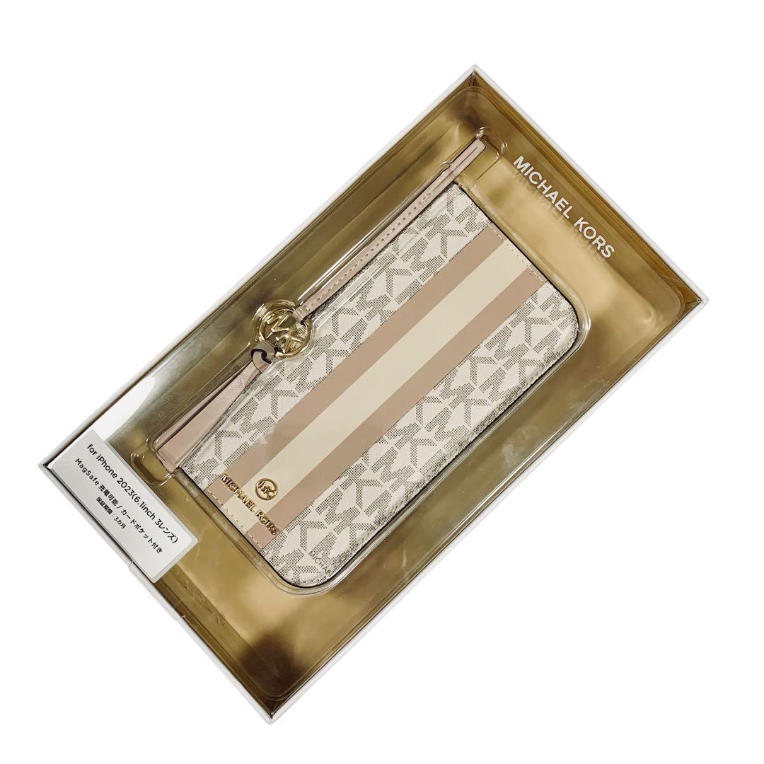 MICHAEL KORS iPhone 15Pro用手帳型スマホケース