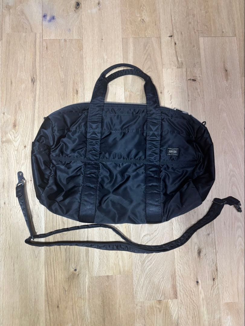 ポーター　タンカー　ドラムバッグ　ブラック