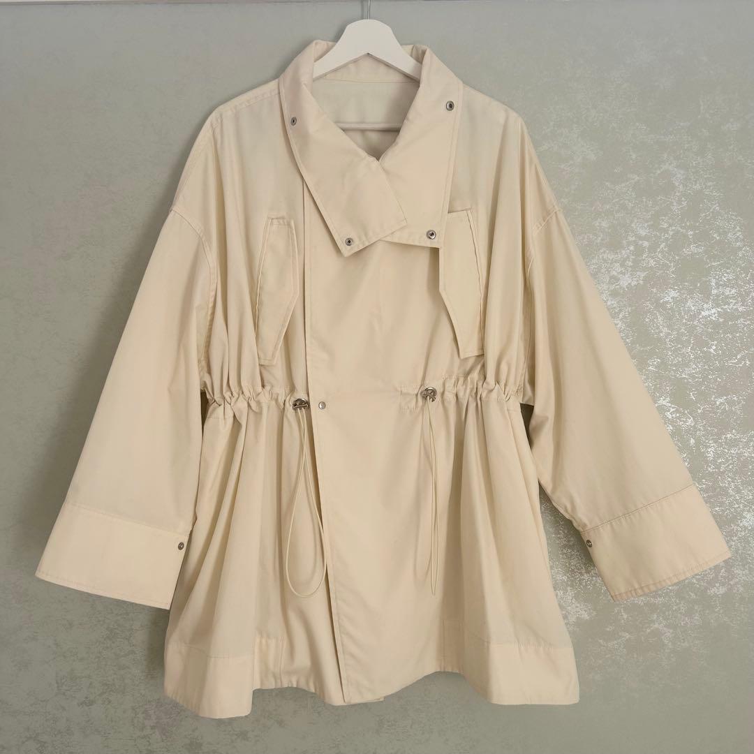 Adam et Rope' アダムエロペ スタンドカラーハーフモッズコート