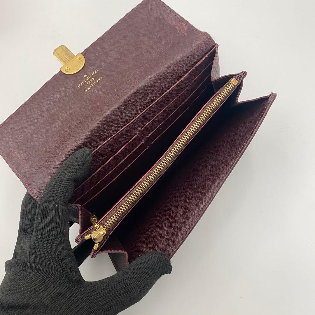 ルイヴィトン モノグラム イディール ポルトフォイユ サラ 長財布 セピア