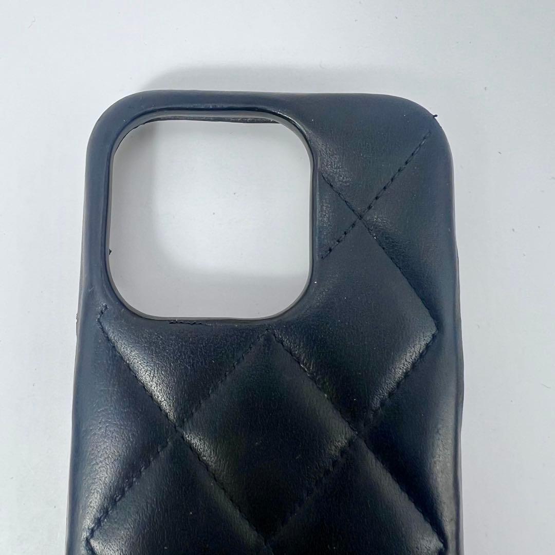 CHANEL iPhone15Pro ケース マトラッセ ラムスキン シリアル有