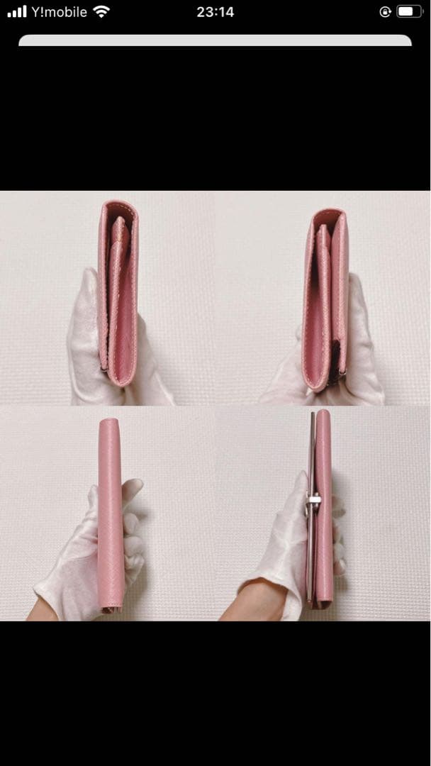 未使用Salvatore Ferragamoレザー長財布　　ピンク 箱付き