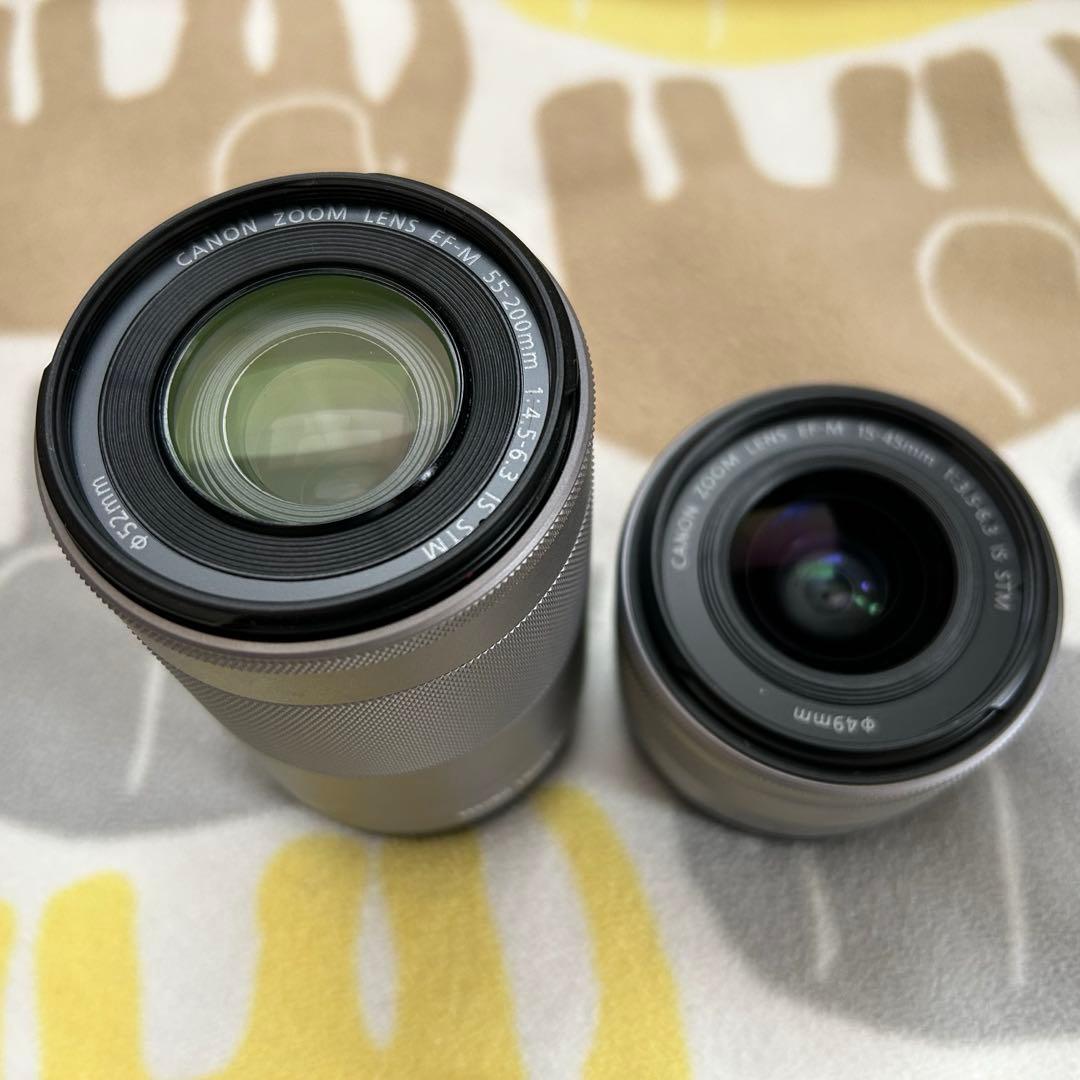 Canon EOS KISS M ホワイト　レンズセット