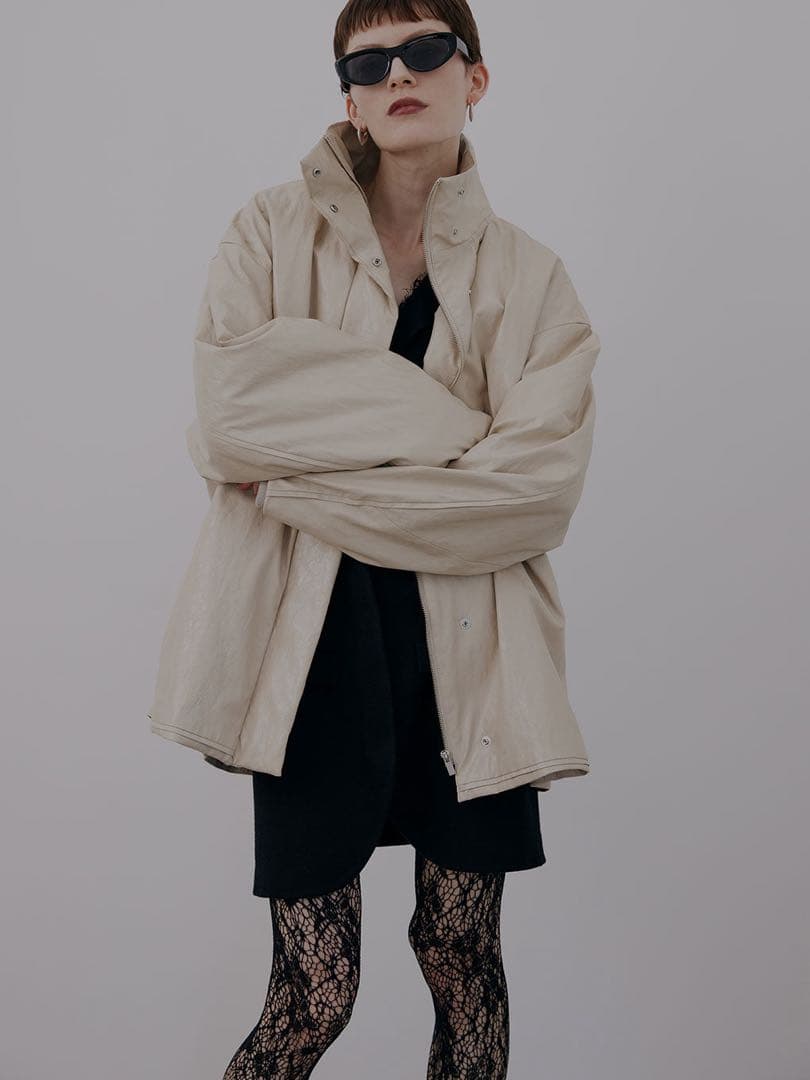 ジャケット・アウター AMERI PASTINGLIKESYNTHETICLEATHERJACKET