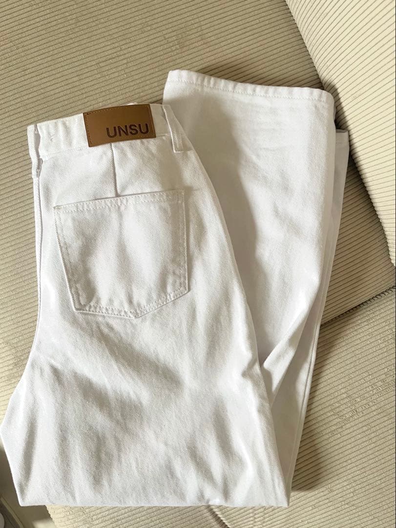 【即購入可◎】unsually damage wide denim