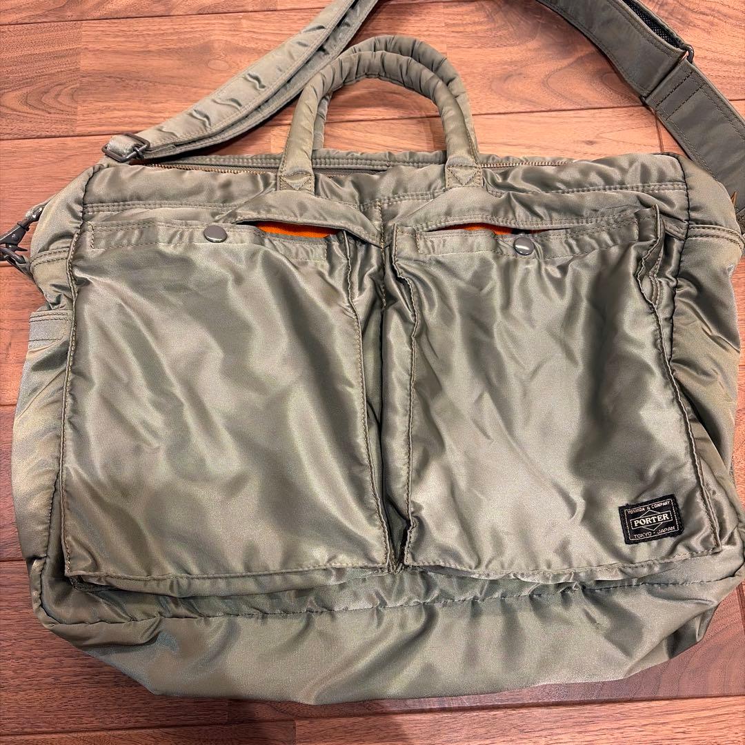 1/9まで値下げ　旧型　PORTER タンカー　2wayバッグ オリーブ