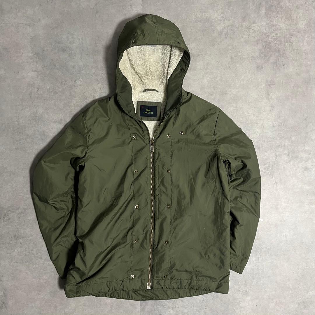 LACOSTE モッズコート 【3way】ボア ミリタリー　カーキ　ナイロン　緑