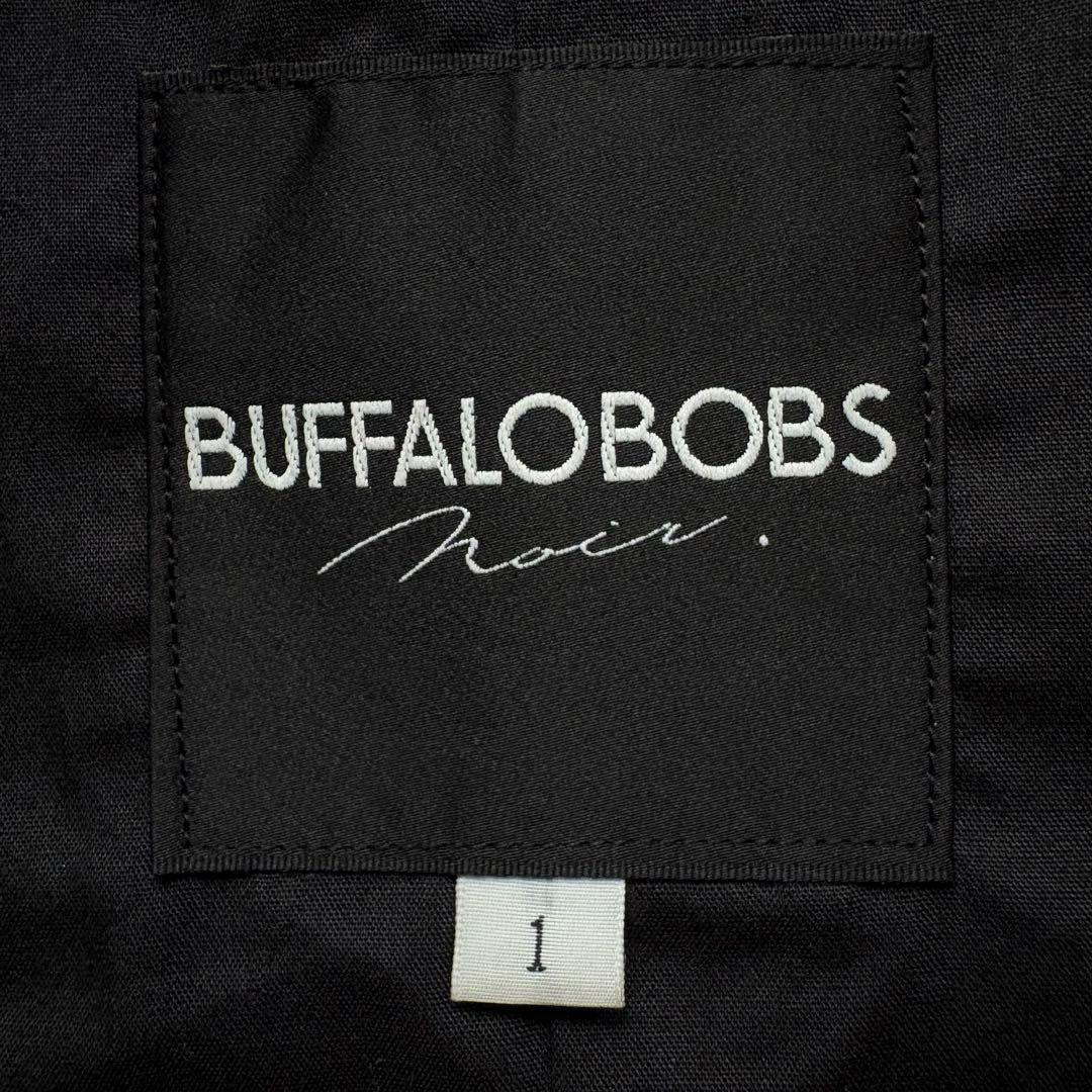 ★羊革★ BUFFALO BOBS ハーフダブル ベスト ジップアップ ジレ 黒