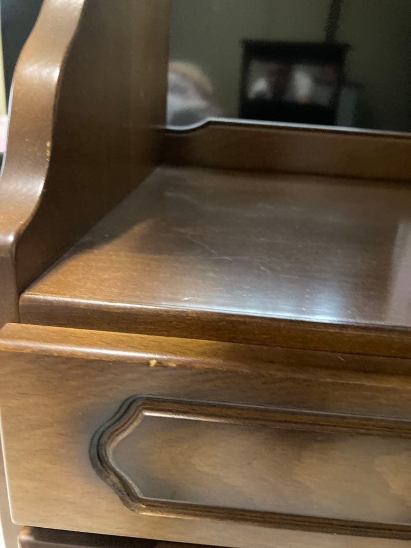 【良品】カリモク社製高級電話台 引き出し付き