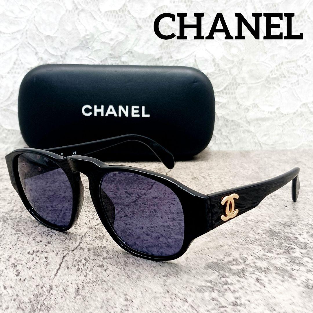 美品✨CHANEL シャネル✨サングラス ココマーク 黒 ケース付き