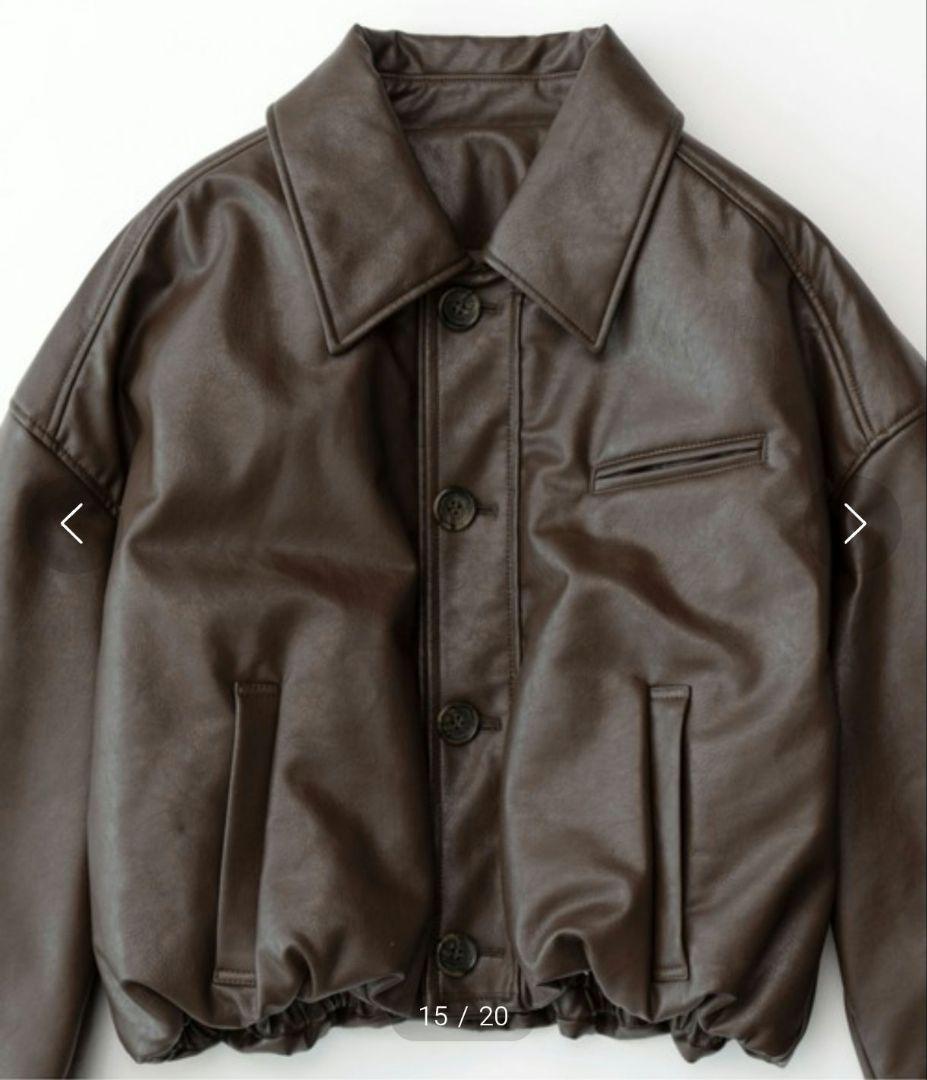 MAISON SPECIAL ヴィーガンレザーバルーンブルゾン レザーブルゾン