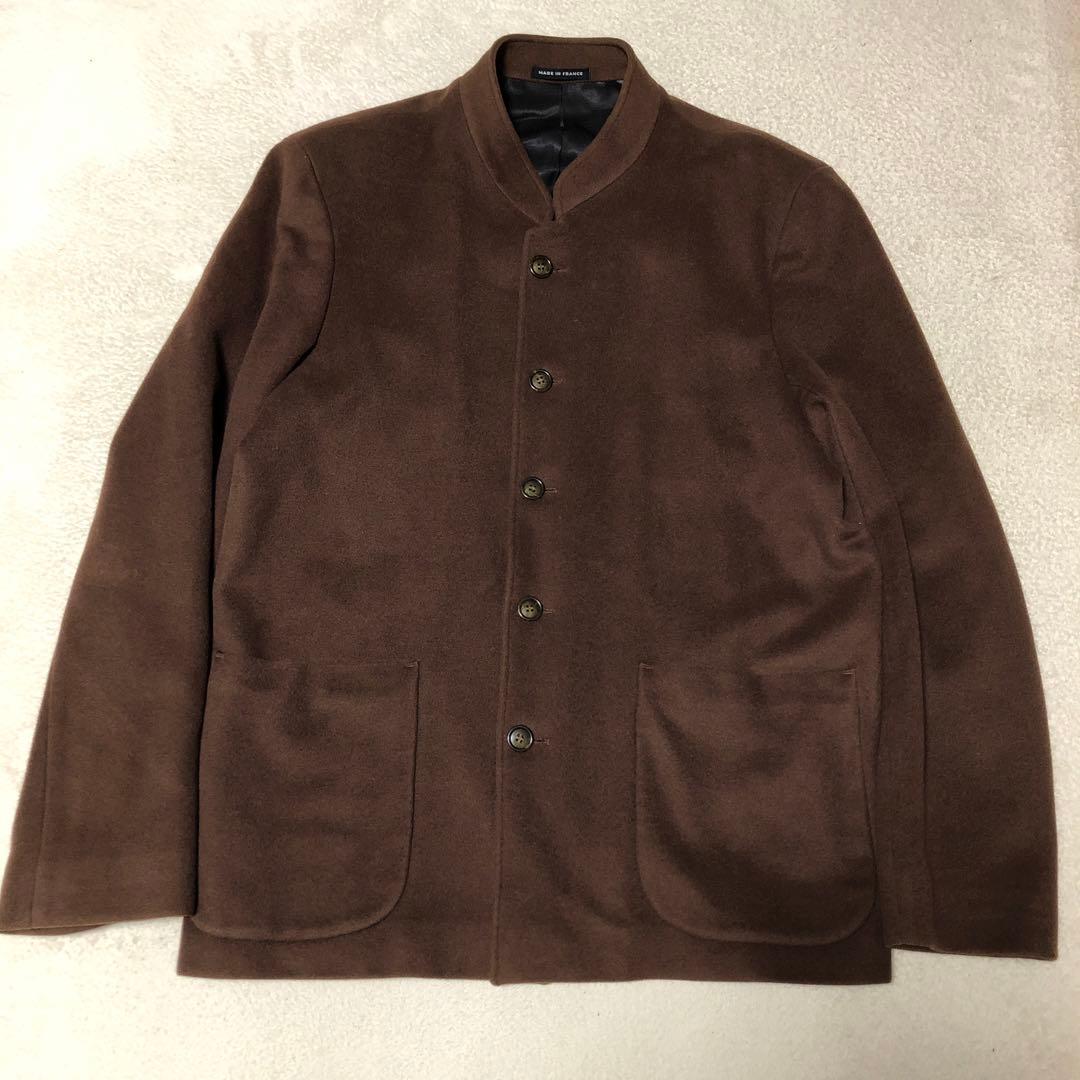 フランス製 agnes b. homme スタンドカラー ジャケット　ブラウン
