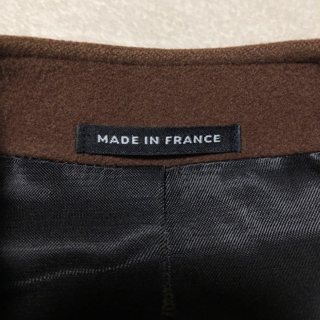 フランス製 agnes b. homme スタンドカラー ジャケット　ブラウン