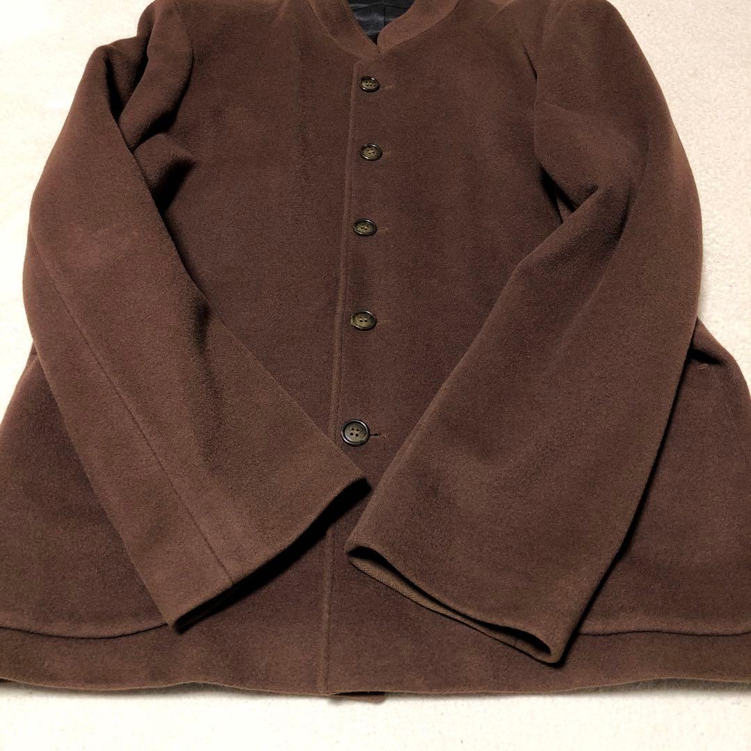 フランス製 agnes b. homme スタンドカラー ジャケット　ブラウン