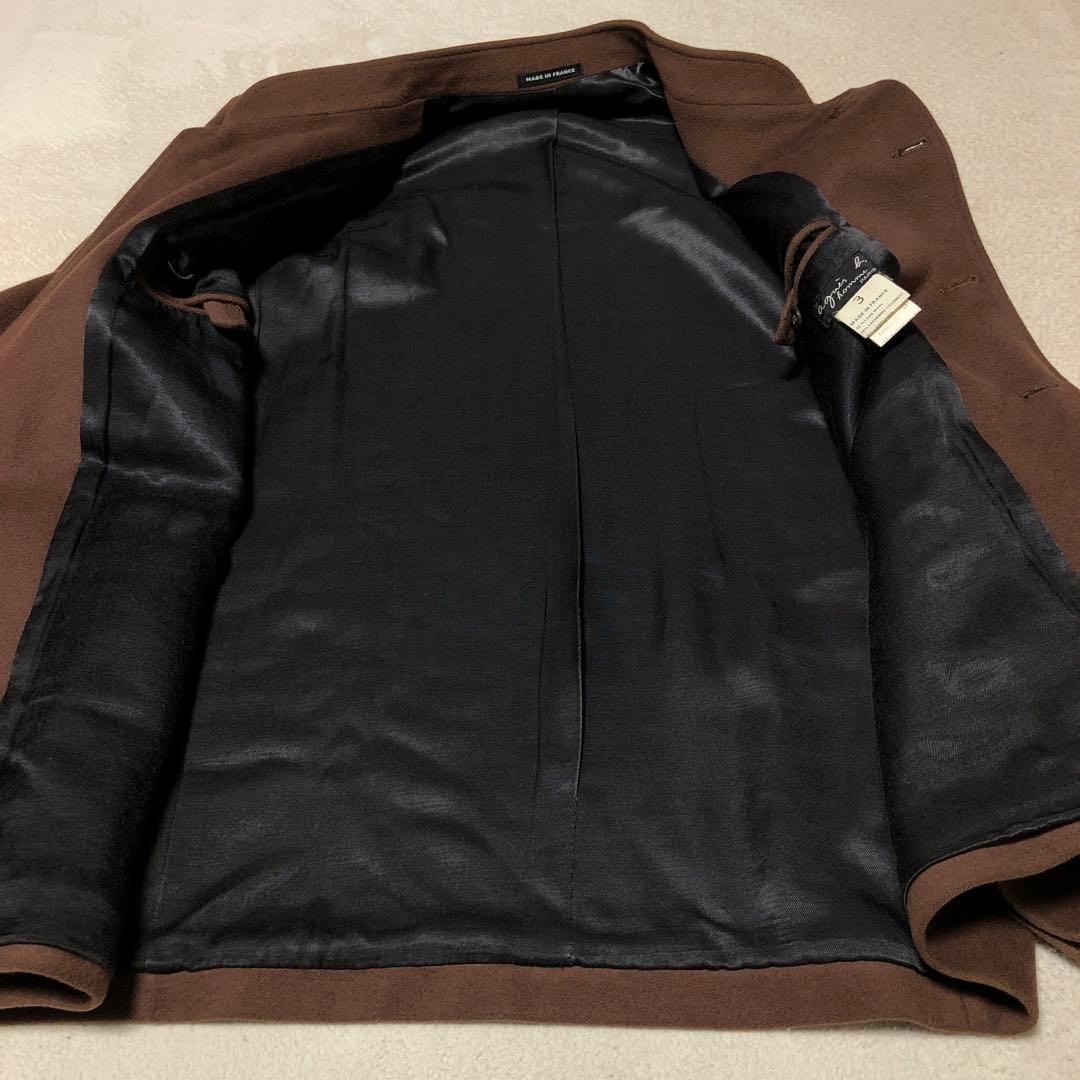 フランス製 agnes b. homme スタンドカラー ジャケット　ブラウン