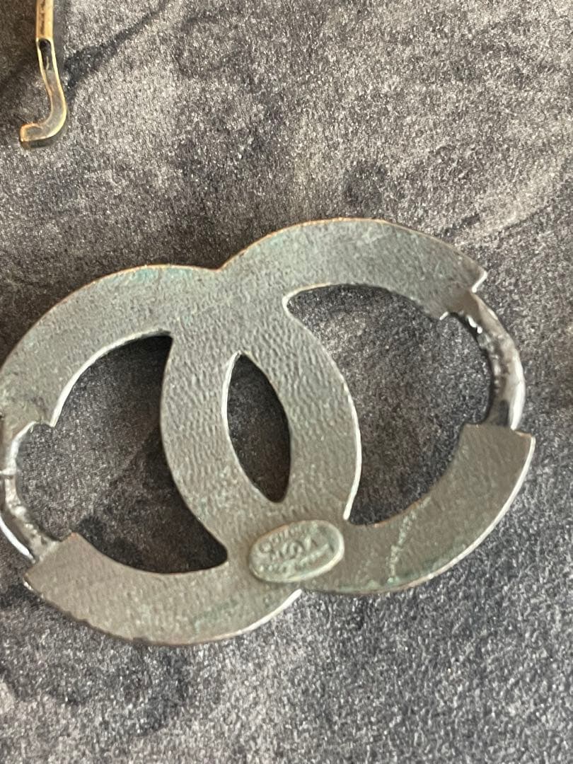 CHANEL ダブルCロゴ バングル　ストーン